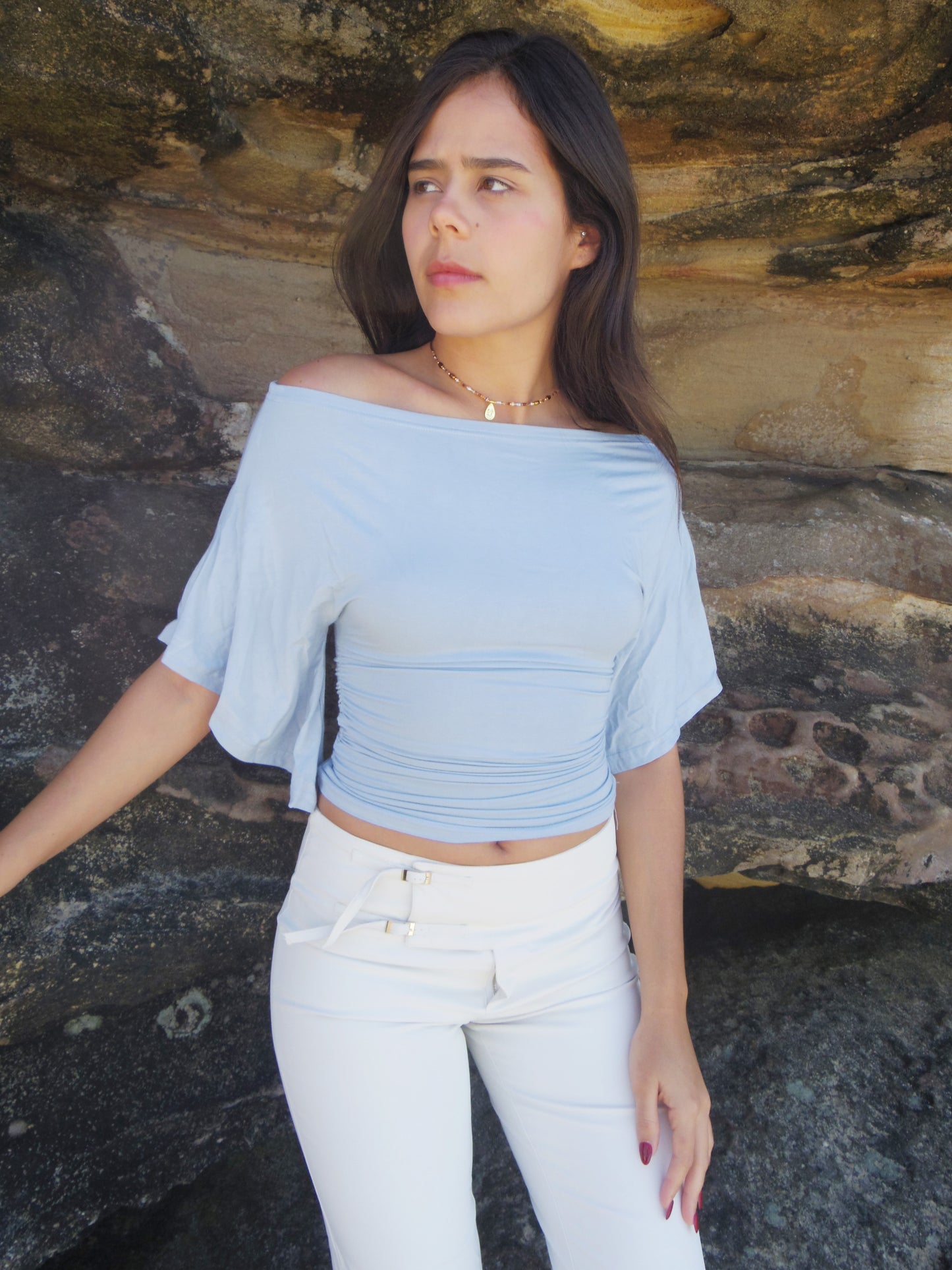 Berlin Fitted Top, Germany 2 Sep 2013. (Blue)